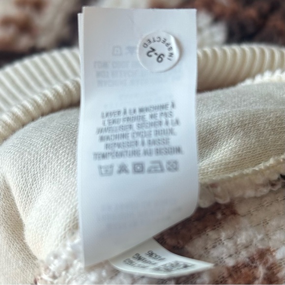 Aerie Hometown Holiday Sweatshirt Quarter Zip Sherpa Pullover Fair Isle Size M - Picture 10 of 10